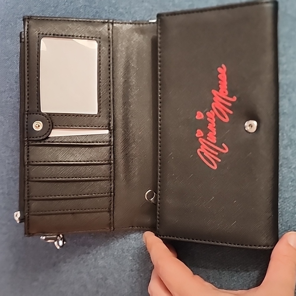 Disney Parks Minnie Mouse Bowtie Wristlet Wallet - Picture 3 of 7